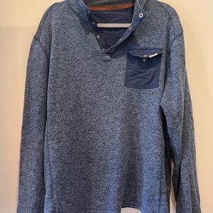 Woolrich Gray Knit Sweater with Black Pocket